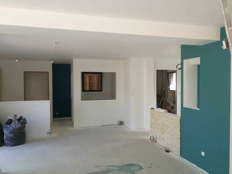 Maison neuve pendant travaux